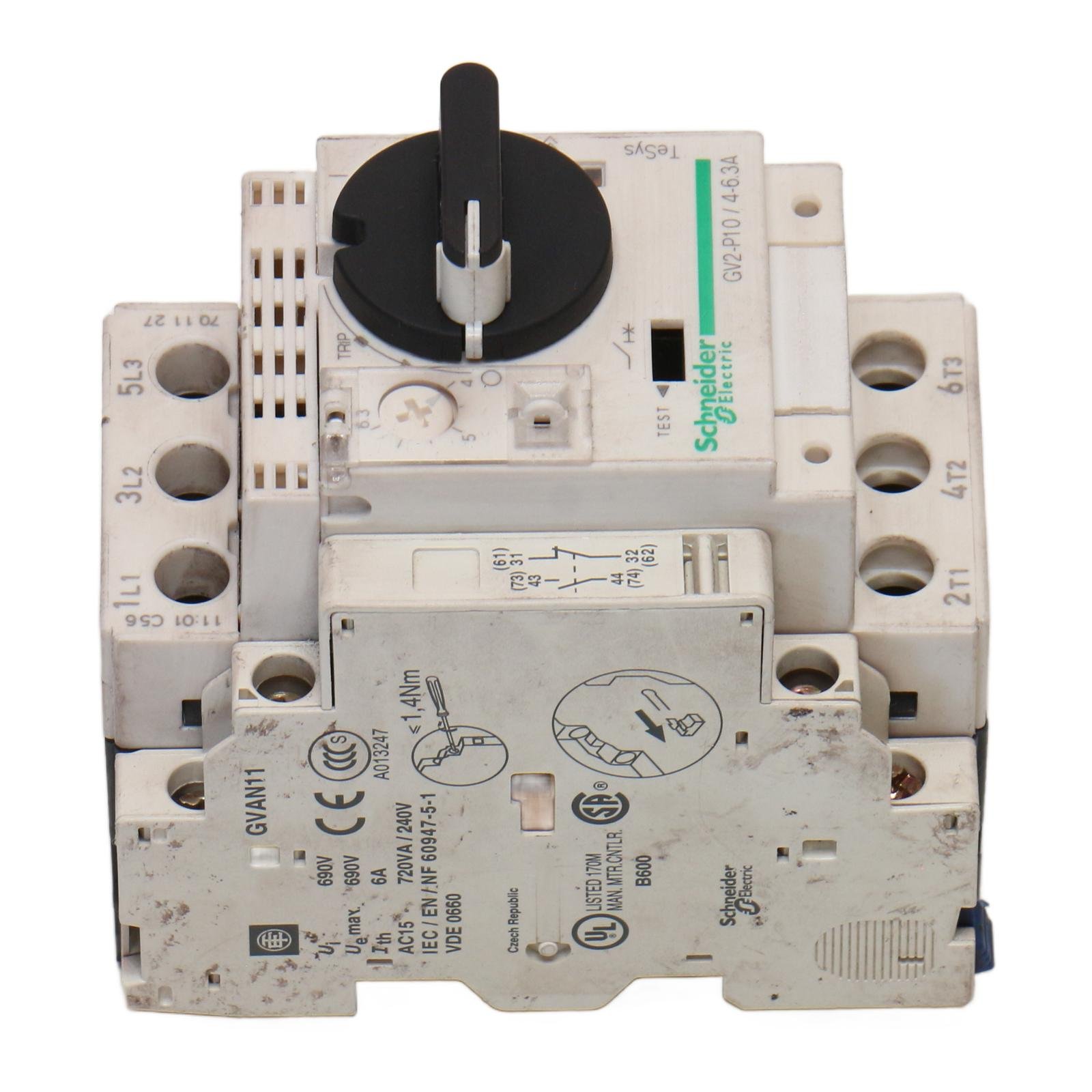 SCHNEIDER ELECTRIC GV2-P10/4-6.3A + GVAN11 SCHNEIDER ELECTRIC GV2-P10/4-6.3A + GVAN11 - Afbeelding 4