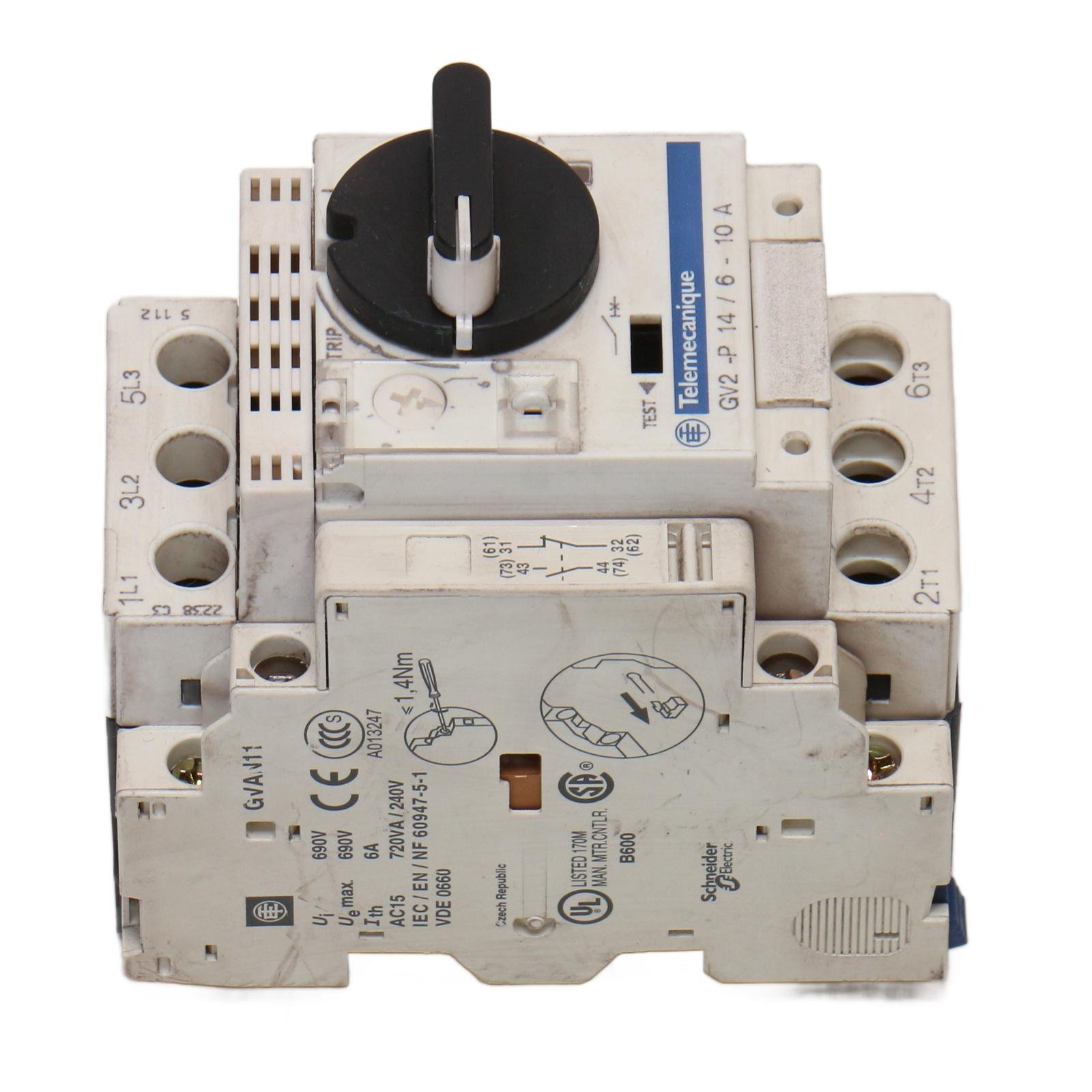 TELEMECANIQUE GV2-P14-6-10A + GVAN11 TELEMECANIQUE GV2-P14-6-10A + GVAN11 - Afbeelding 4