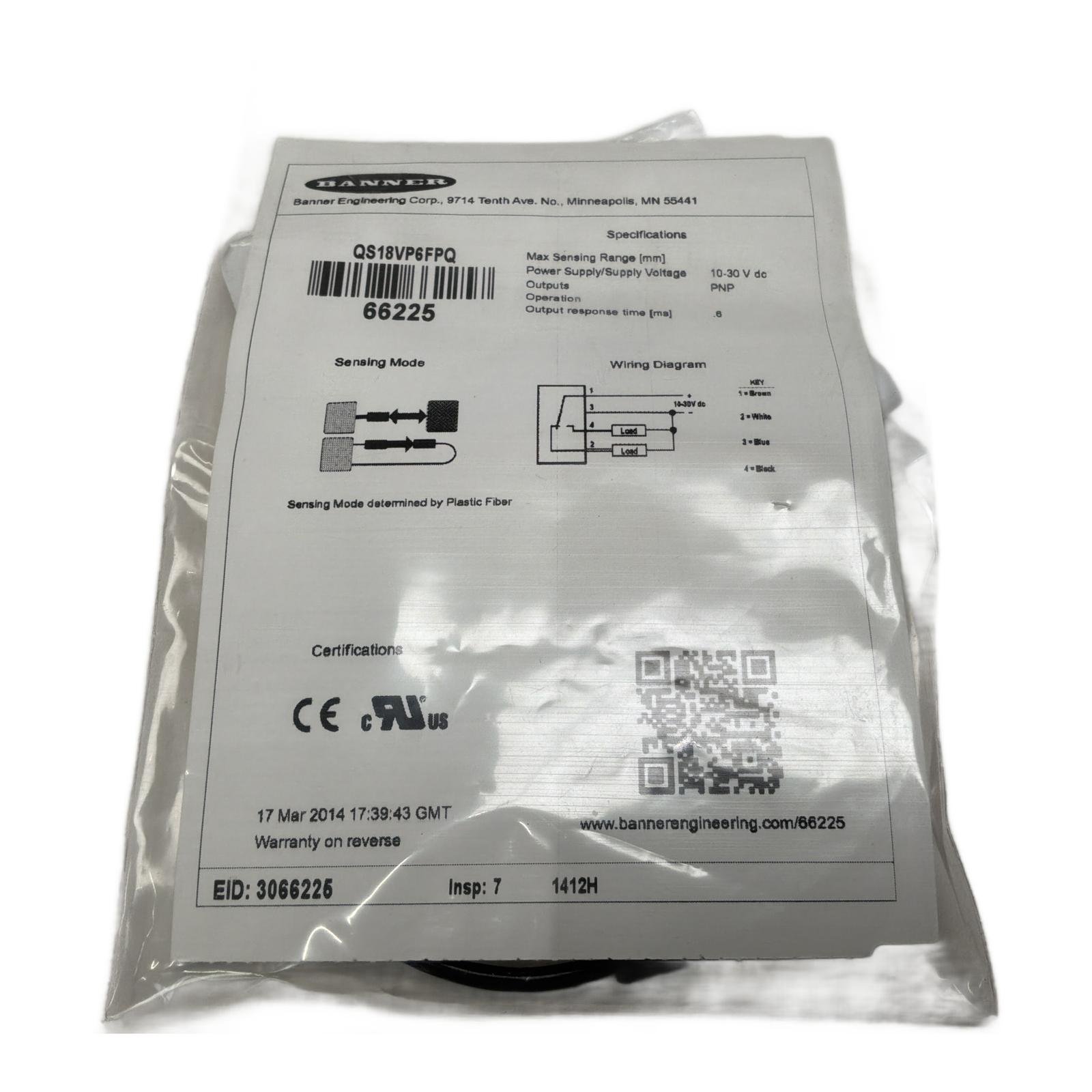 BANNER QS18VP6FPQ BANNER QS18VP6FPQ - Afbeelding 1