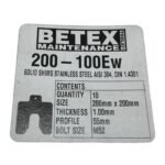 BETEX 200-100Ew Stainless Steel Solid Shims – 200x200x1.00mm AISI 304 / DIN 1.4301 (Pack of 10) - Afbeelding 4