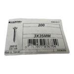 FABORY 29310.030.035 Verzonken spaanplaatschroef met T-ster Staal Elektrolytisch verzinkt 3X35MM - Afbeelding 2