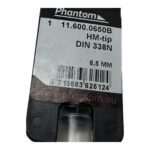 PHANTOM 11.600.0650B HM-tip Carbide Tipped Drill Bit - 6.5mm DIN 338N - Afbeelding 2