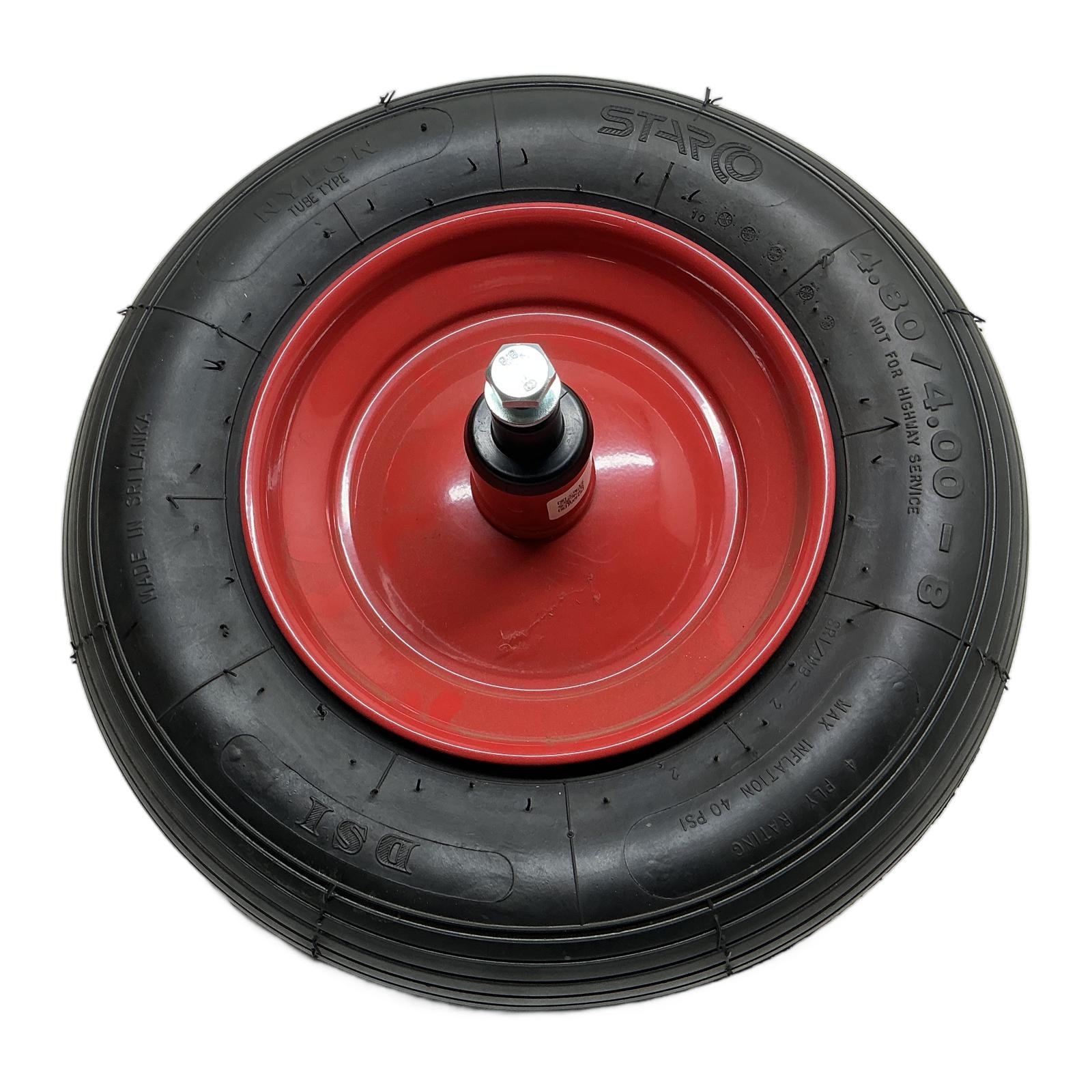 STARCO 37220258 Replacement Wheel for Wheelbarrow (Kruiwagen Los Wiel) 4.80/4.0-8 STARCO 37220258 Replacement Wheel for Wheelbarrow (Kruiwagen Los Wiel) 4.80/4.0-8 - Afbeelding 1