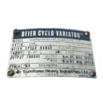 SUMITOMO CHHBMSN05A-4130DB-165 Beier Cyclo Variator Variable Speed Drive 0.4kW - Afbeelding 3