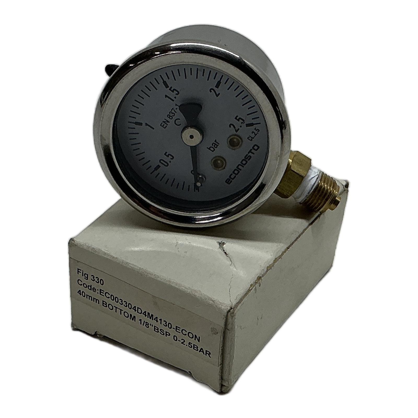 ECONOSTO Fig 330 EC003304D4M4130-ECON 40mm Bottom 1/8"BSP 0-2.5BAR ECONOSTO Fig 330 EC003304D4M4130-ECON 40mm Bottom 1/8"BSP 0-2.5BAR - Afbeelding 1